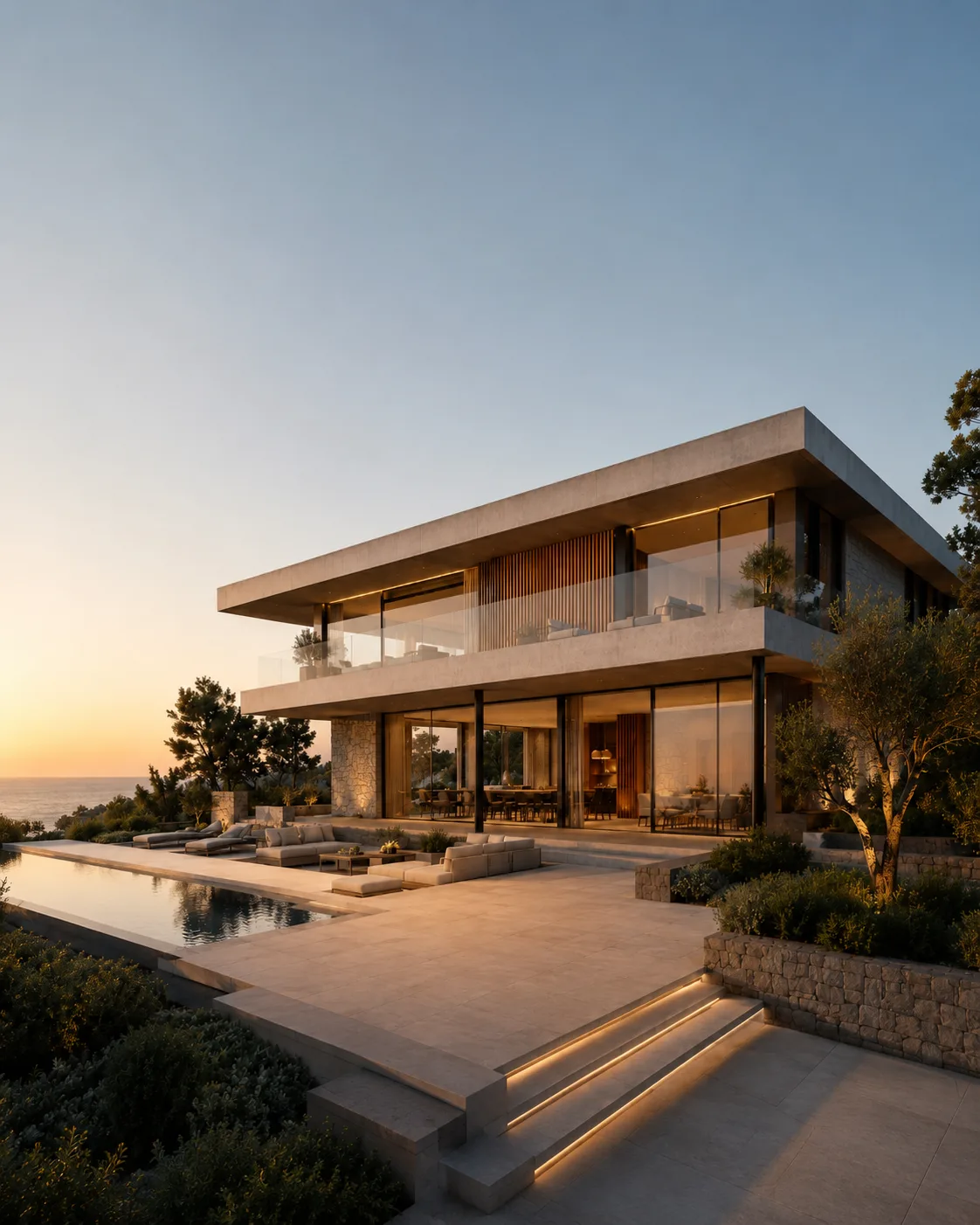 Moderne Villa an einer Bucht in Nord-Zypern
